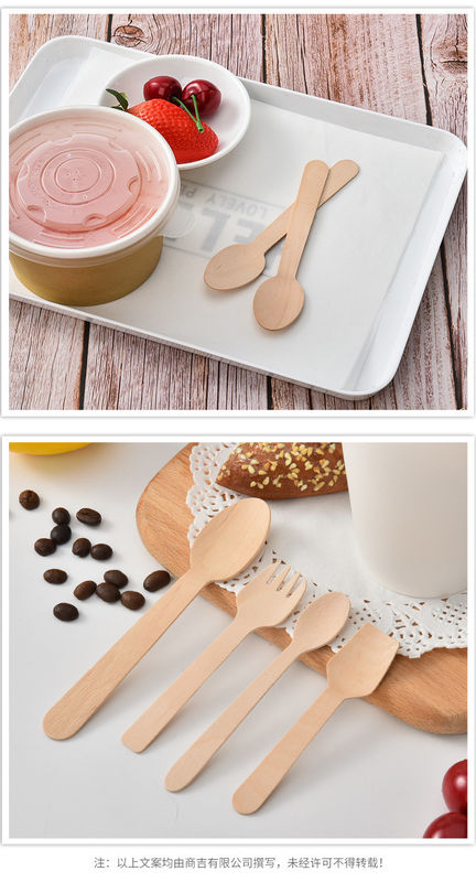 140mm 160mm Birch Disposable Spoon Fork Knife Set Wooden Cutlery for Custom Printing