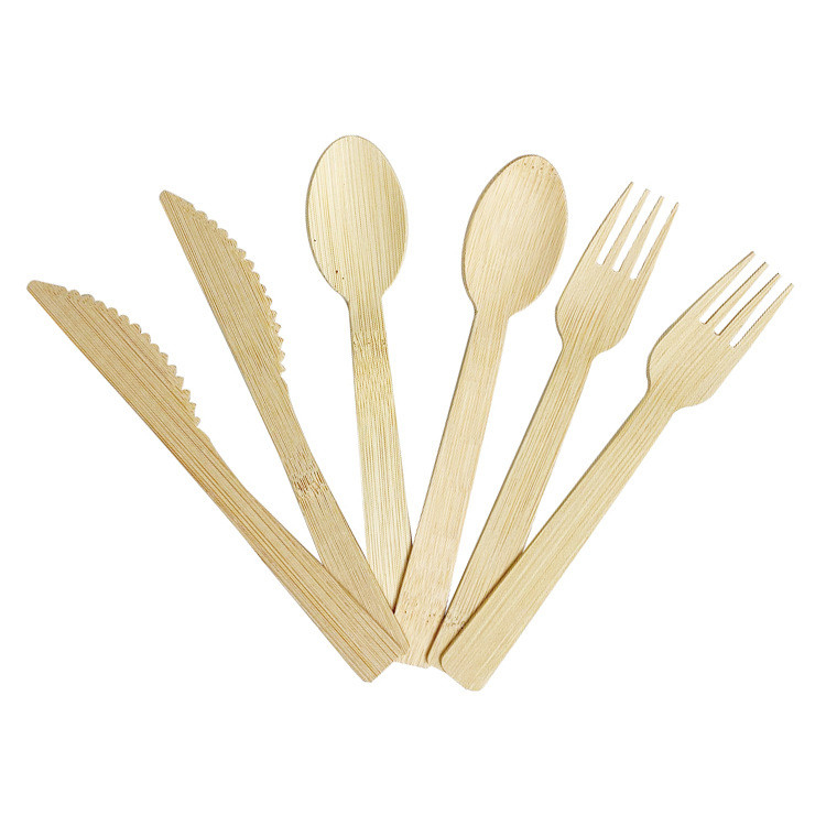 Compostable Cutlery Set - 500 Pieces Wooden Compostable Utensils - [200 Spoons, 200 Forks, 100 Knives] - Disposable Wooden Cutlery, Eco Friendly Forks and Spoons, Disposable Cutlery Set Party Utensils
