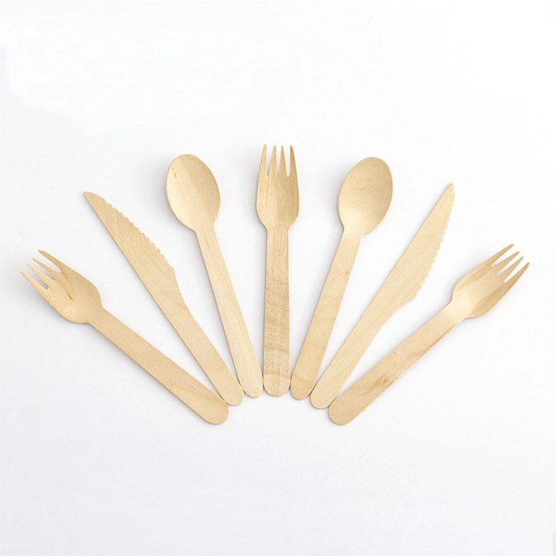 Compostable Cutlery Set - 500 Pieces Wooden Compostable Utensils - [200 Spoons, 200 Forks, 100 Knives] - Disposable Wooden Cutlery, Eco Friendly Forks and Spoons, Disposable Cutlery Set Party Utensils