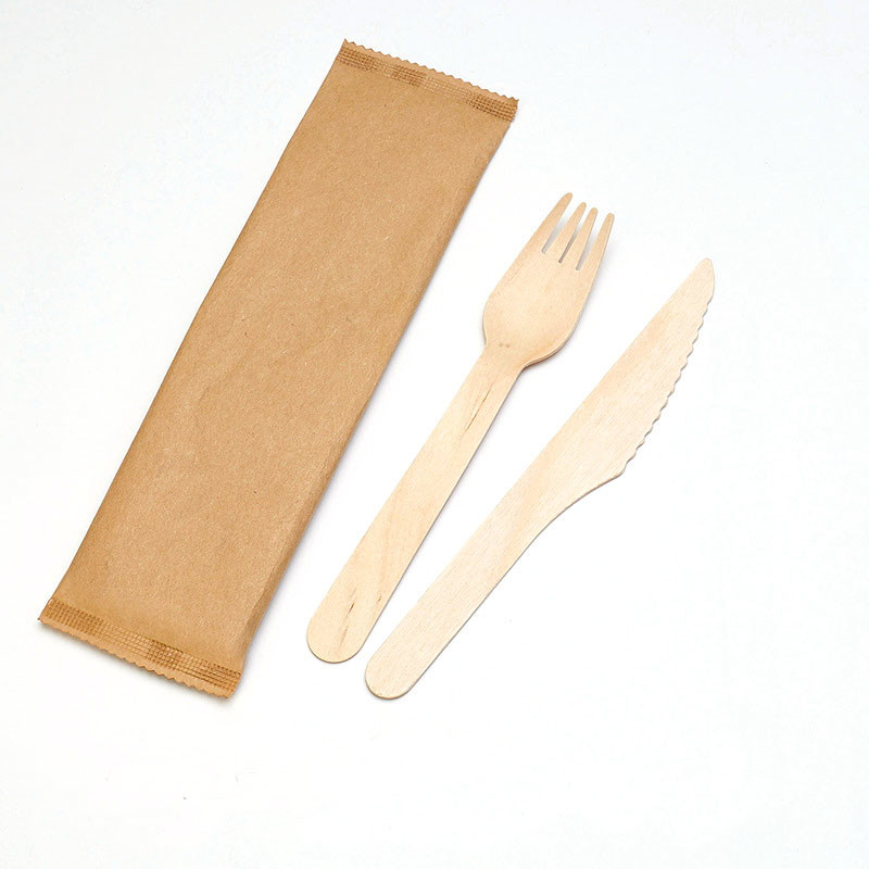 Compostable Cutlery Set - 500 Pieces Wooden Compostable Utensils - [200 Spoons, 200 Forks, 100 Knives] - Disposable Wooden Cutlery, Eco Friendly Forks and Spoons, Disposable Cutlery Set Party Utensils
