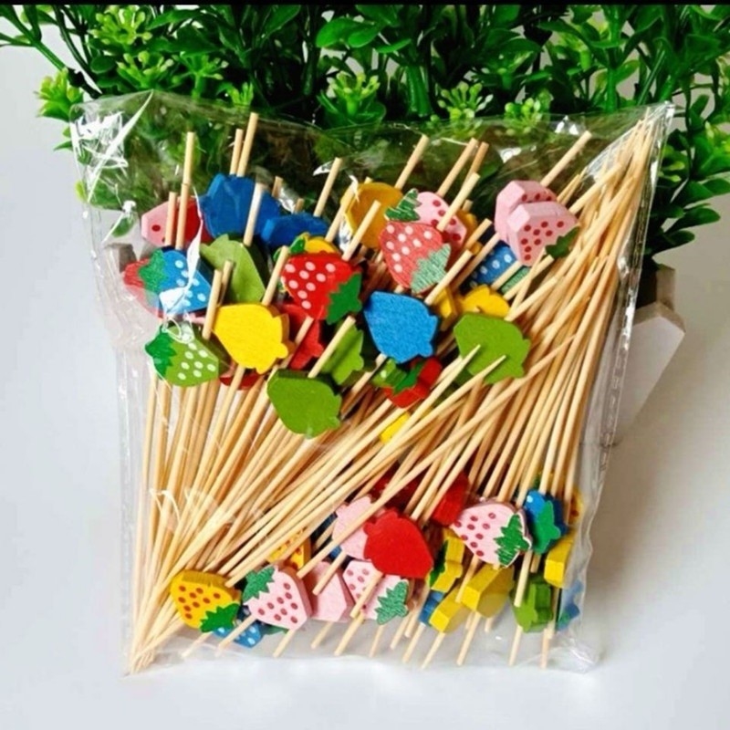 Biodegradable Decorative Bamboo Cocktail Party Skewer Bamboo Cocktail Picks