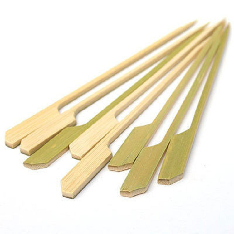Barbecue Tools Disposable Bamboo Stick 15-30cm Non-slip Flat Blue Bamboo Stick