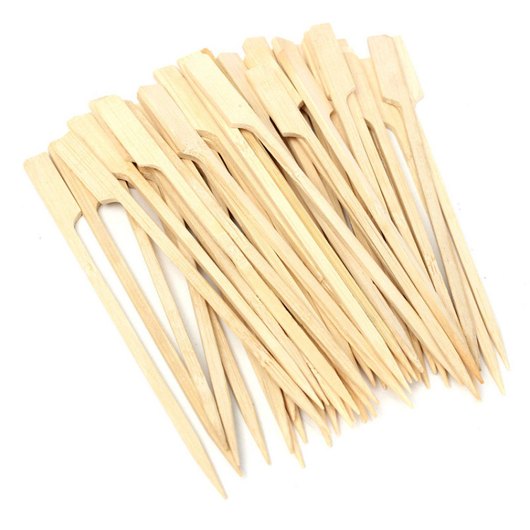 Heat Resistance BBQ Tools Flat Bamboo Paddle Skewer for Perfect Grilling