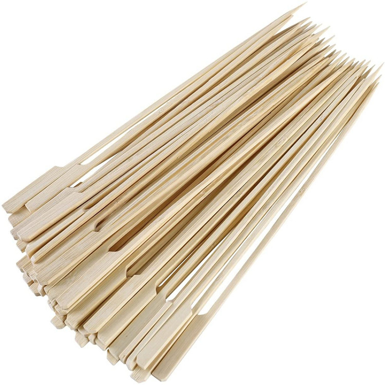 Heat Resistance BBQ Tools Flat Bamboo Paddle Skewer for Perfect Grilling