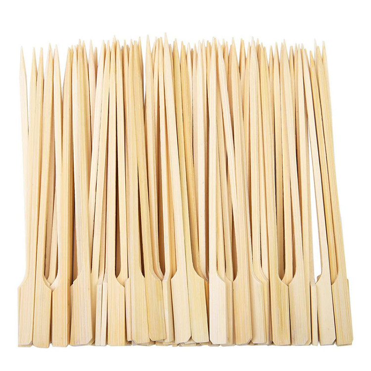 Heat Resistance BBQ Tools Flat Bamboo Paddle Skewer for Perfect Grilling
