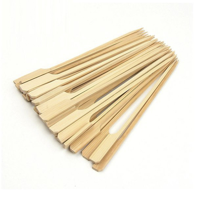 Barbecue Tools Disposable Bamboo Stick 15-30cm Non-slip Flat Blue Bamboo Stick