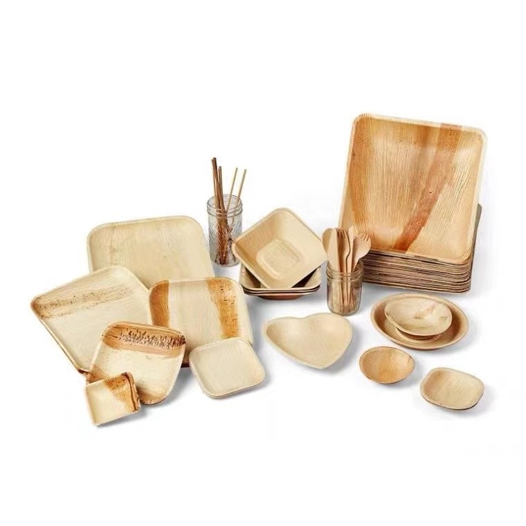 Compostable Areca Palm Leaf Plates For Take Away