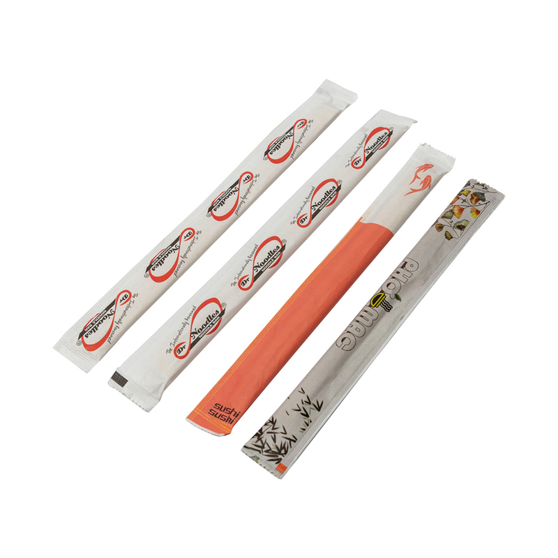 Different Color Package Paper Wrapped Restaurant Bamboo Chopsticks