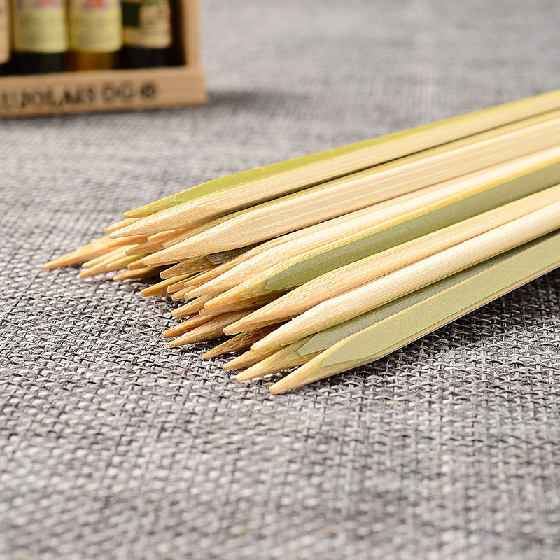 Wholesale Custom Biodegradable Bamboo Sticks Barbecue skewers bbq Round Bamboo Sticks