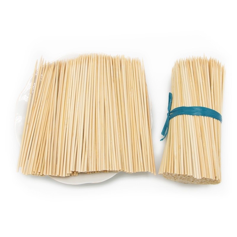 Wholesale Sharp Bamboo Skewers Disposable Sticks for BBQ Hot-pot Outdoor Camping Barbecue Accessories