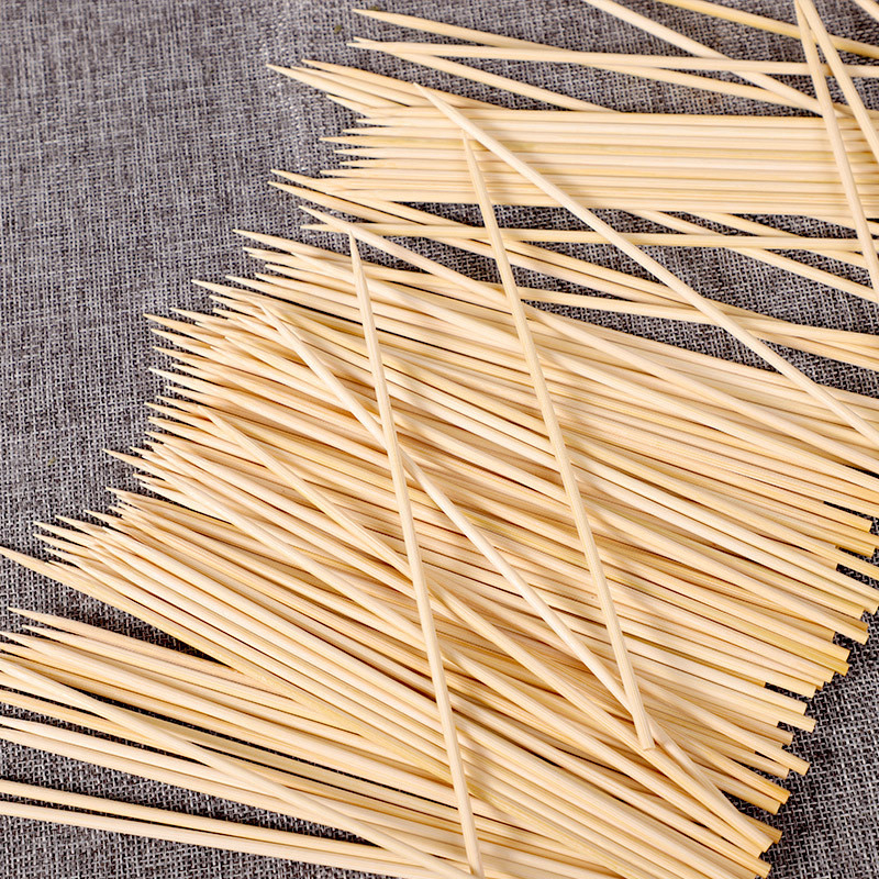 Wholesale Sharp Bamboo Skewers Disposable Sticks for BBQ Hot-pot Outdoor Camping Barbecue Accessories