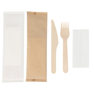 Compostable Cutlery Set - 500 Pieces Wooden Compostable Utensils - [200 Spoons, 200 Forks, 100 Knives] - Disposable Wooden Cutlery, Eco Friendly Forks and Spoons, Disposable Cutlery Set Party Utensils