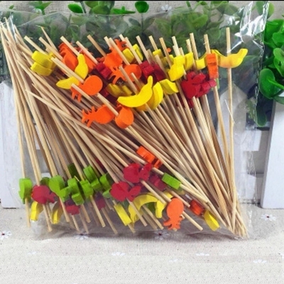 Biodegradable Decorative Bamboo Cocktail Party Skewer Bamboo Cocktail Picks